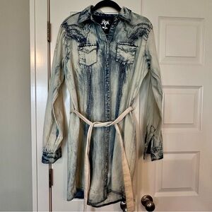 Rock & Roll Cowgirl Denim Long Sleeve Dress